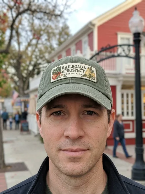 Digital visualization of Railroad & Prospect on a cap