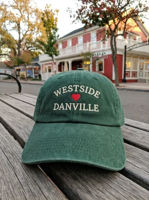 Digital visualization of Westside β€οΈ Danville Dad Cap on a cap