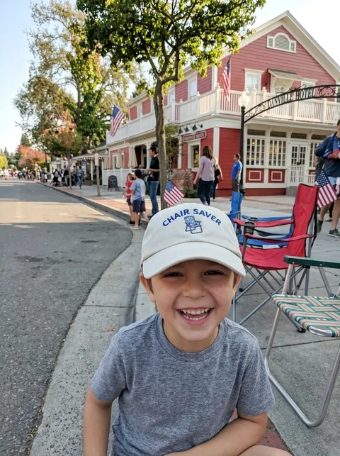 Digital visualization of Future Parade Chair Saver Youth Cap on a youth cap