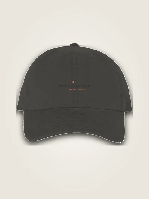 Studio product flat lay of Future Parade Chair Saver Youth Cap on authentic supplier blank