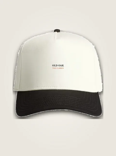 Studio product flat lay of Old Oak Tree Climber Youth Cap on authentic supplier blank