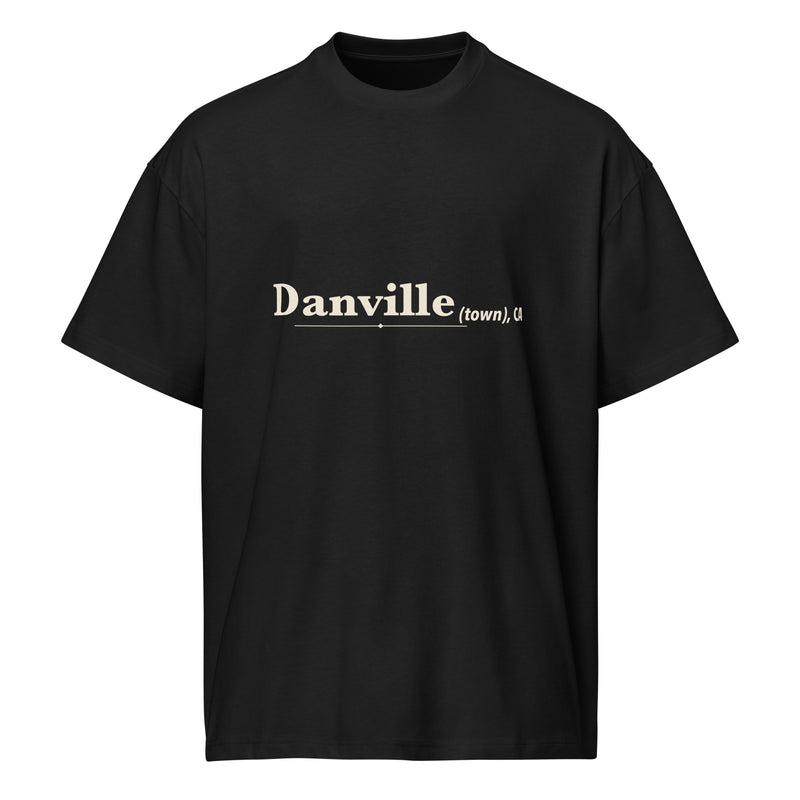 Danville (town), CA Oversized tee in Black, saved supplier front view