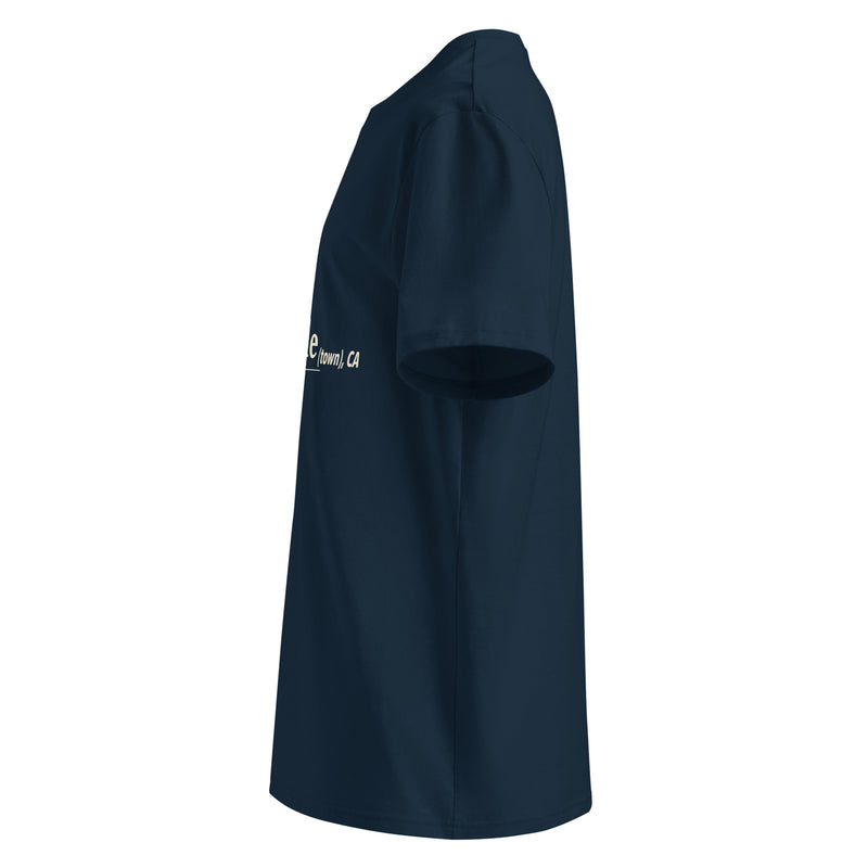 Danville (town), CA Organic tee in French Navy, left view