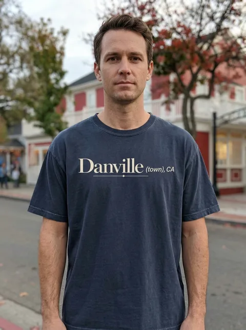 Digital visualization of Danville (town), CA on a tee