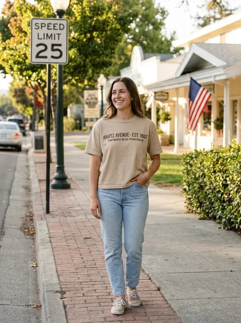 Digital visualization of Hartz Avenue Holdout (Est. 1907) on a tee