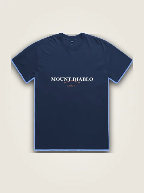 Studio product flat lay of Mount Diablo, from here on authentic supplier blank