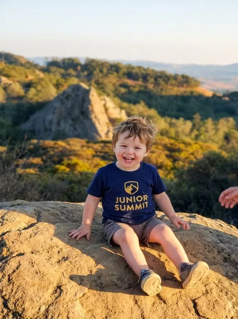 Digital visualization of Junior Summit Climber Toddler Tee on a toddler tee