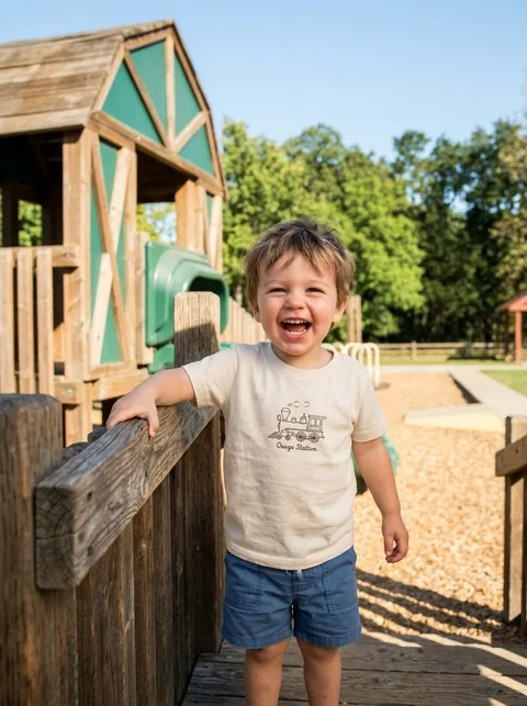 Digital visualization of Osage Station Engineer Toddler Tee on a toddler tee