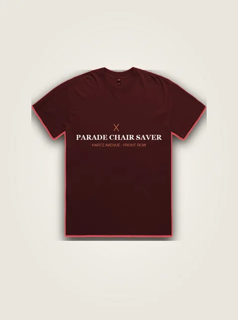 Studio product flat lay of Future Parade Chair Saver Toddler Tee on authentic supplier blank