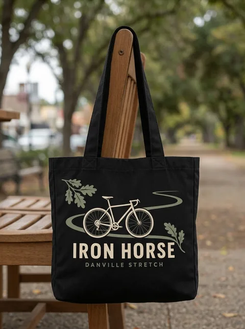 Digital visualization of Iron Horse, Danville stretch on a tote