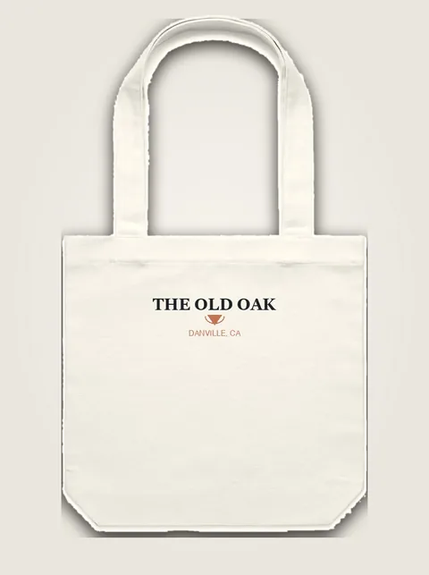 Studio product flat lay of The Old Oak on authentic supplier blank